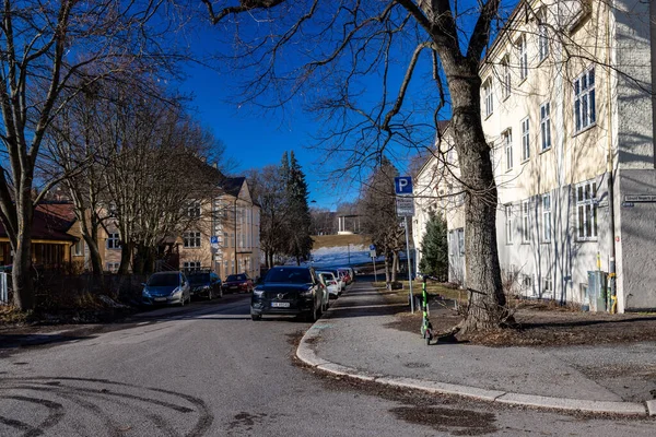 Muchos Arcos Bonitos Que Adornan Casas Torshov Oslo Noruega —  Fotos de Stock
