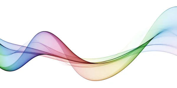 Абстрактные Разноцветные Линии Волн Изолированные Белом Фоне Элемент Дизайна Технологии — стоковое фото