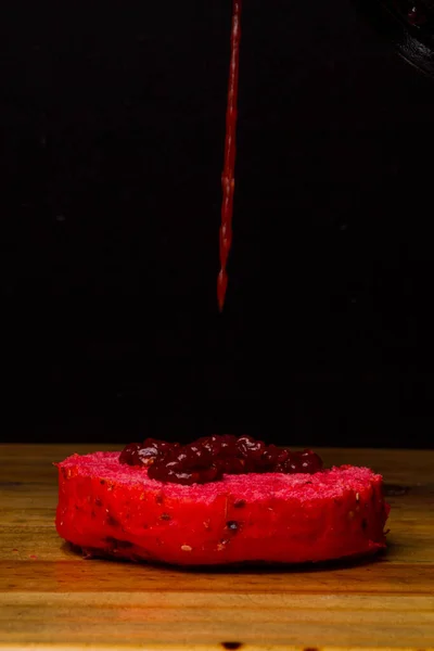 Hambúrgueres Artesanais Com Carne Queijo Pães Coloridos Normais — Fotografia de Stock