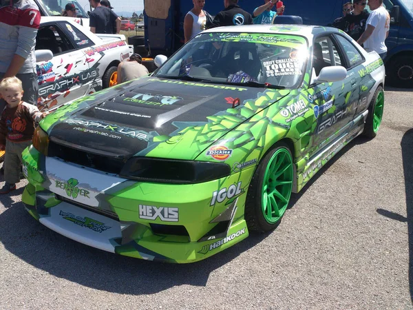 Japón Coche Deportivo Personalizado Modificado Para Hacer Deriva Nissan Skyline —  Fotos de Stock