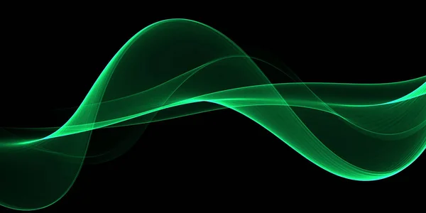 Beautiful Abstract Green Background Color Wave Design Brochure Website Flyer — 스톡 사진