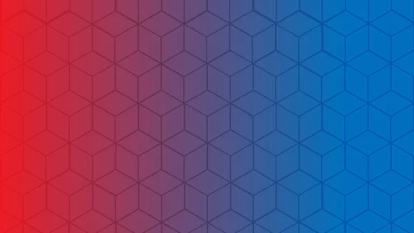 Fondo Ilustración Abstracta Patrón Cubo Geométrico Colores Rojo Azul Degradado —  Fotos de Stock