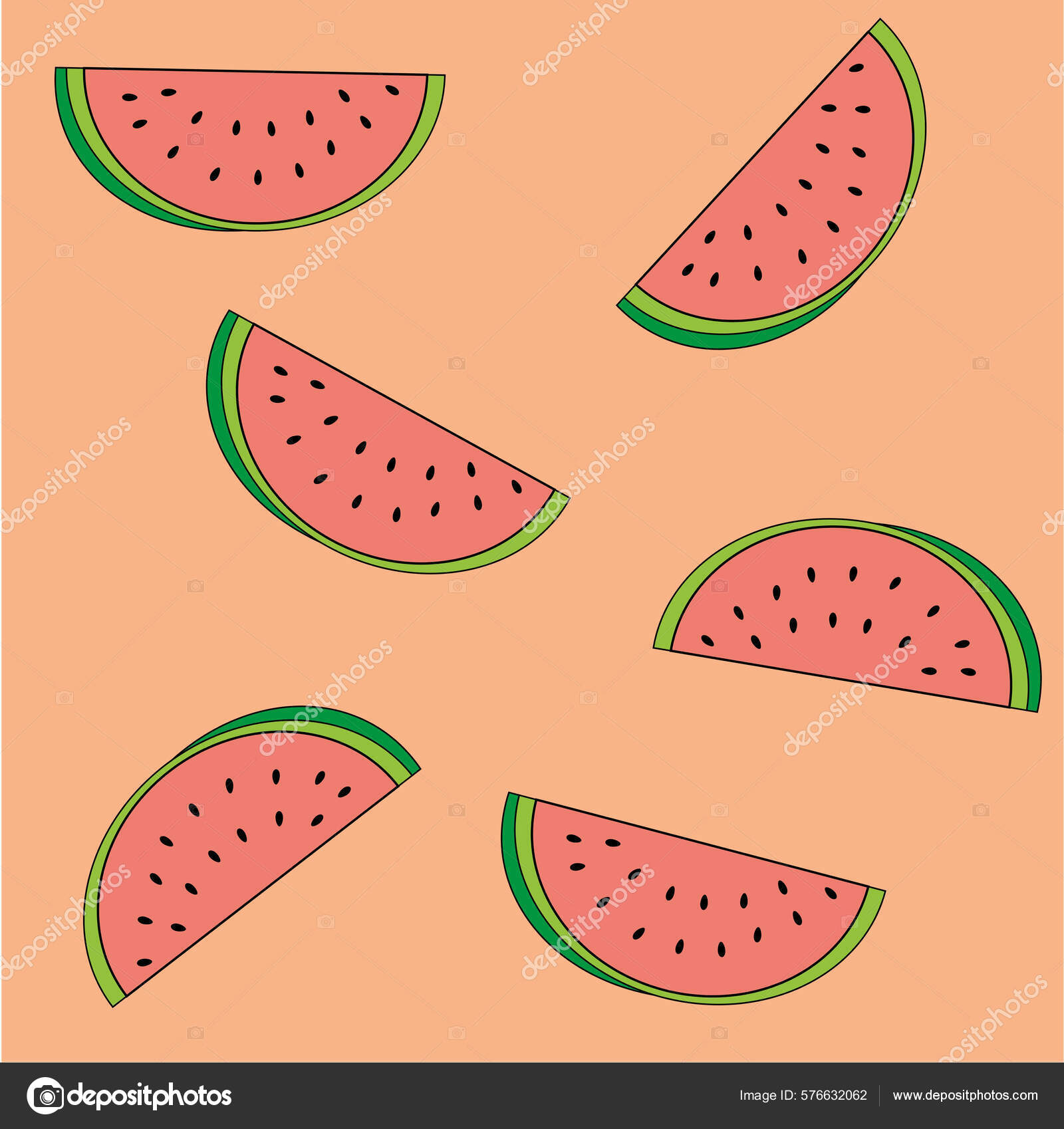 Sandía Para Hacer Patrones Para Texturas Ilustración Sin Fondo Ilustración  de stock #576632062 de ©wirestock_creators, image size:1600x1698