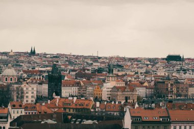Prag, Çek Cumhuriyeti 'ndeki binaların manzarası
