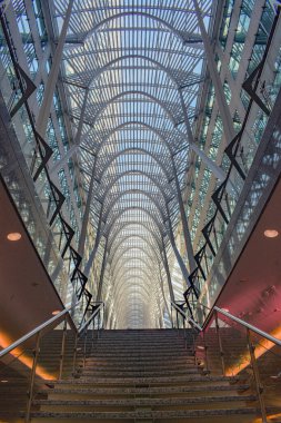 Brookfield Place 'deki Kristal Ticaret Katedrali' nin içi.