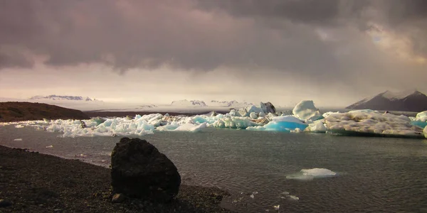 Una Hermosa Vista Laguna Del Glaciar Jokulsarlon Islandia — Foto de Stock