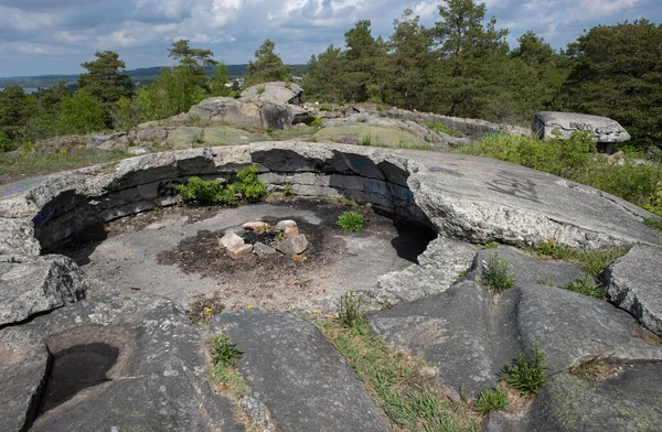 Greaker Fort Ligt Een Scherpe Heuvel Boven Het Centrum Van — Stockfoto