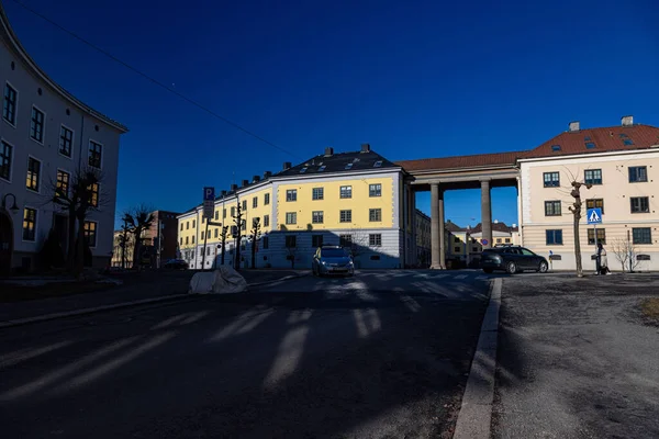 Muchos Arcos Bonitos Que Adornan Casas Torhov Oslo Noruega — Foto de Stock