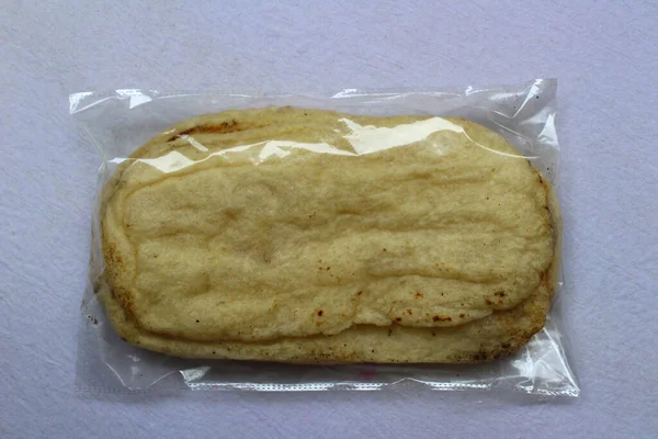 Balíček Kulcha Indický Kvašený Plochý Chléb Bílém — Stock fotografie