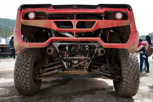 Red Optimus 4X2 Buggy Готувався Ралі Дакар — стокове фото