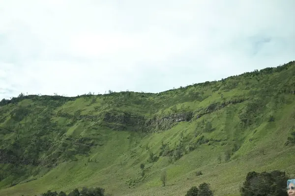 Piękny Krajobraz Zielonego Zbocza Góry — Zdjęcie stockowe