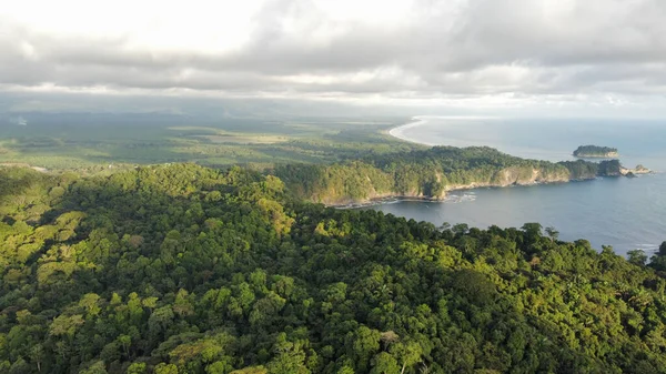 Una Bella Foto Aerea Paesaggio Pieno Alberi Costa Rica — Foto Stock