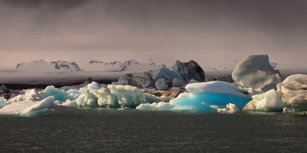 Prachtig Uitzicht Gletsjerlagune Van Jokulsarlon Ijsland — Stockfoto