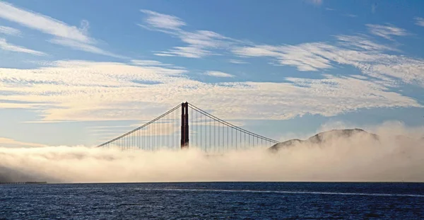 Breathtaking View Bay Golden Gate Bridge San Francisco California Partly — стоковое фото