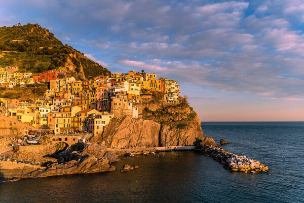 Beutiful Sunset from Cinque Terre, Manarola, Italy