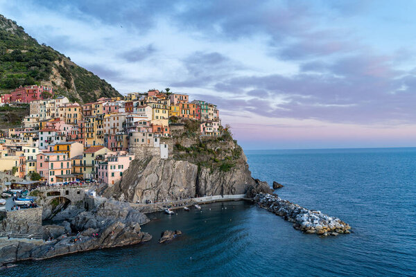 Beautiful Sunset from Cinque Terre, Manarola, Italy