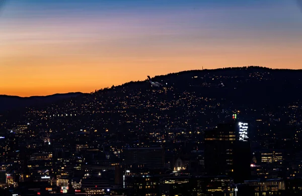 Oslo Centro Città Visto Dalla Vista Ekeberg Norvegia — Foto Stock