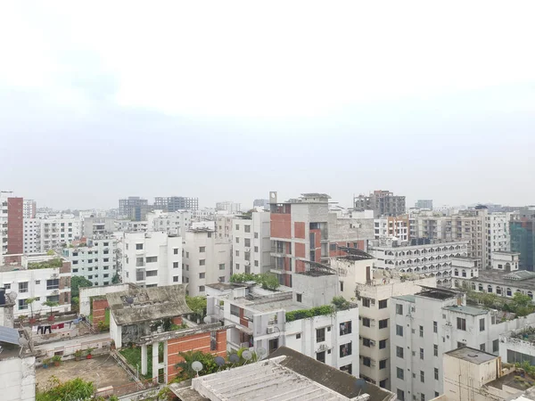 Жилой Район Фундхара Городе Дхака Бангладеш Снятый Беспилотным Летательным Аппаратом — стоковое фото