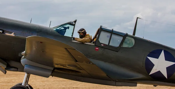 Een Close Van Een Oud Militair Vliegtuig Uit Tweede Wereldoorlog — Stockfoto