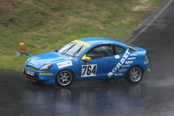 Photo Depicting Participant Hill Climb Wolsfeld Germany Turn Being Shown — Stock Photo, Image