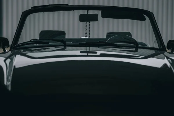 Closeup Windshield Car Shot Grayscale — Stock Photo, Image