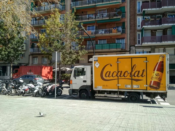 Caminhão Que Trabalha Cidade Nissan Atleon — Fotografia de Stock