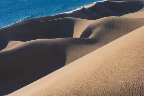Namibië Namibische Woestijn Landschap Van Gele Duinen Vallen Zee Wind — Stockfoto
