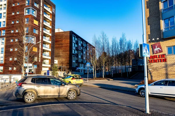 Puesta Sol Vista Desde Centro Boler Oslo Noruega — Foto de Stock