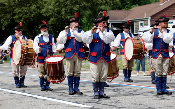 Una Parata Annuale Dei Gaspee Warwick Corpo Dei Tamburi — Foto Stock