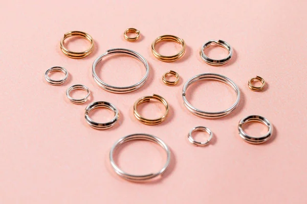 Joint Loop Jewelry Making Isolated Background — Stock Photo, Image