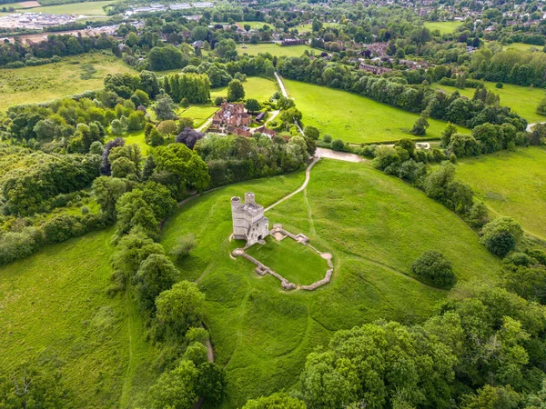 Letecký Pohled Hrad Donnington Newbury Berkshire — Stock fotografie