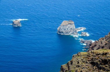 El Hierro Kanarya Adası İspanya'nın havadan görünümü