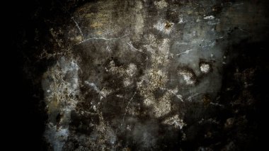 Paslı, eski, kırık bir duvar yüzeyinin yakın çekimi.