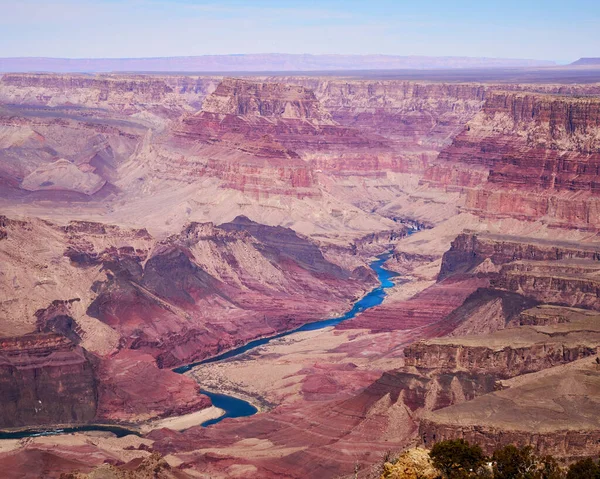Büyük Kanyon Mavi Renkli Suyu Olan Nehir — Stok fotoğraf