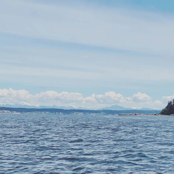 Ett Vackert Landskap Vid Havet Solig Dag — Stockfoto