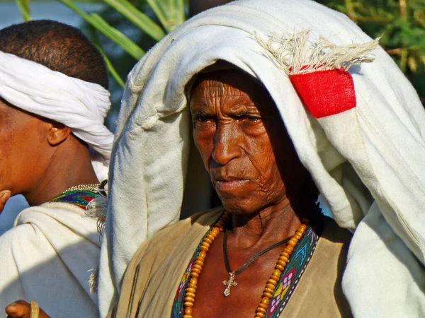 Beeindruckendes Gesicht Einer Älteren Armen Frau Einer Ländlichen Gegend Norden — Stockfoto