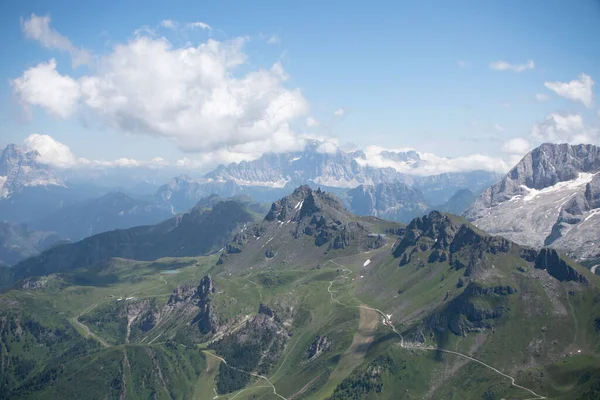 Egy Gyönyörű Hegyi Kilátás Dolomite Hegyvonulat Észak Olaszországban — Stock Fotó