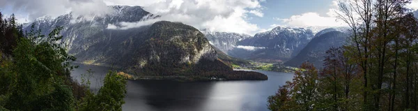 Bela Paisagem Panorâmica Com Lago Hallstatt Cordilheira Salzkammergut Áustria — Fotografia de Stock