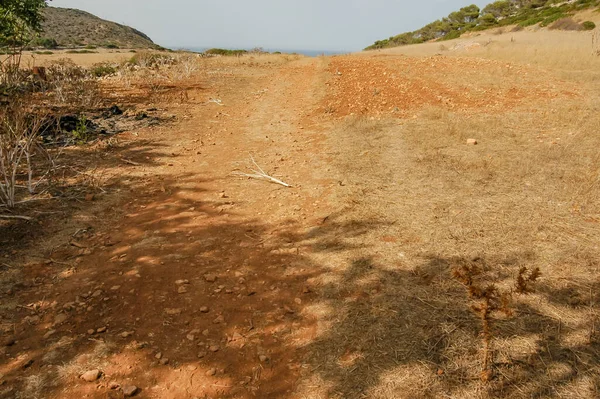 Droog Landschap Egadi Eilanden Sicilië Italië — Stockfoto