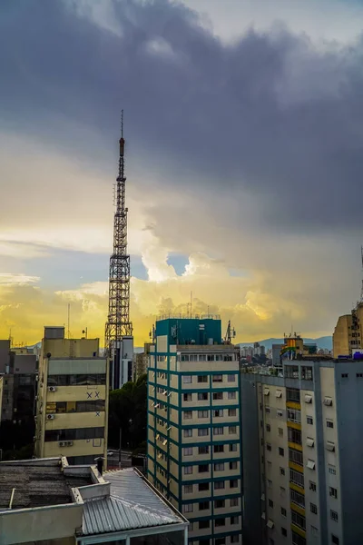 Den Vertikala Flygbilden Byggnader Paulista Jardins Området Sao Paulo Brasilien — Stockfoto