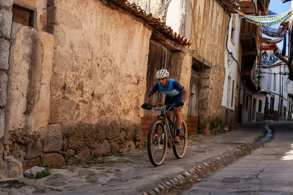 Cyclists Participate Mountain Mtb Challenge Desafio Conquista Vera Runs Mountains — Stock Photo, Image