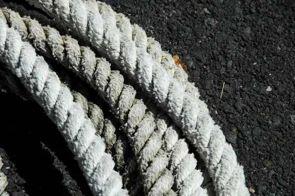 Corde Navale Sur Une Jetée Dans Les Îles Canaries Espagne — Photo