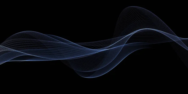 Prachtige Abstracte Achtergrond Met Vloeiende Rasterlijn Dynamische Golven — Stockfoto