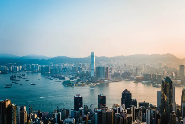 Вид Небо Гонконгу — стокове фото