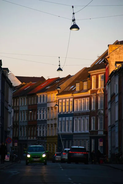 Κεντρικό Aarhus Χρυσό Φως Ώρα — Φωτογραφία Αρχείου