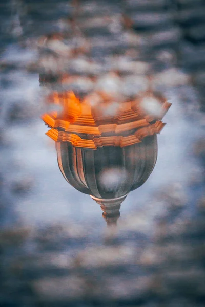 Reflection Ornamented Dome Puddle — Stock Photo, Image