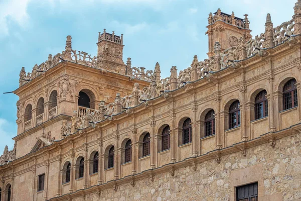 Cornija Ornamentada Estilo Plateresco Palácio Monterrey Xvi Salamanca Espanha — Fotografia de Stock