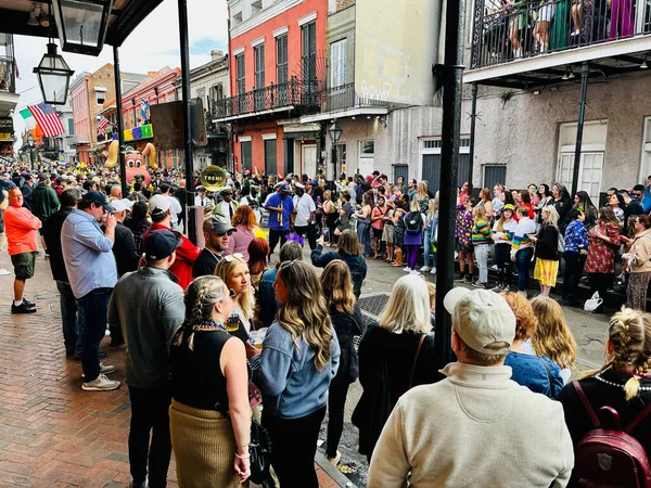 Die Menschen Beim Mardi Gras 2022 New Orleans Vereinigte Staaten — Stockfoto