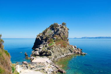 Yunanistan 'ın Glossa köyünde tatil için seyahat yeri