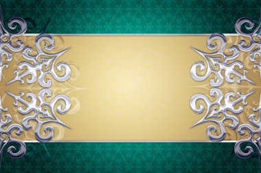 Çiçek desenli soyut bir arkaplan çizimi ve kopyalama alanı